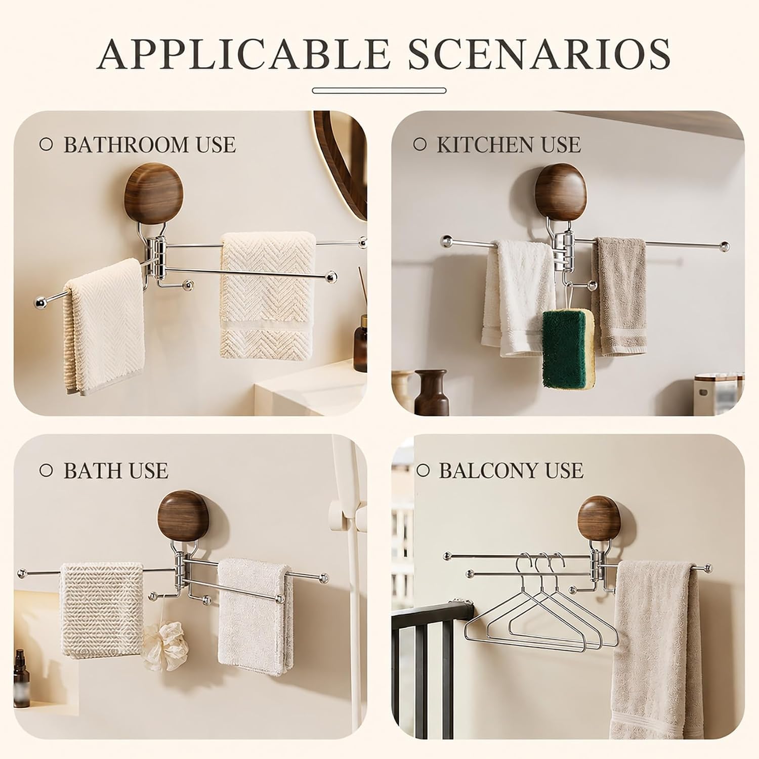 Suction Cup Towel Rack