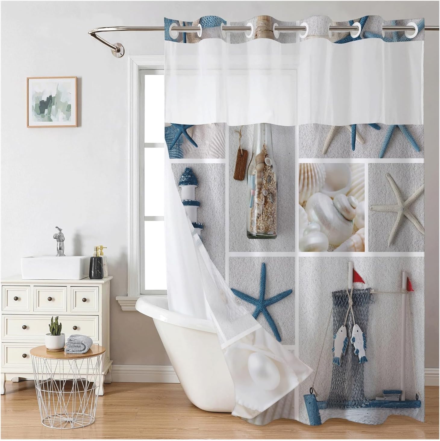 Snap In Shower Curtain