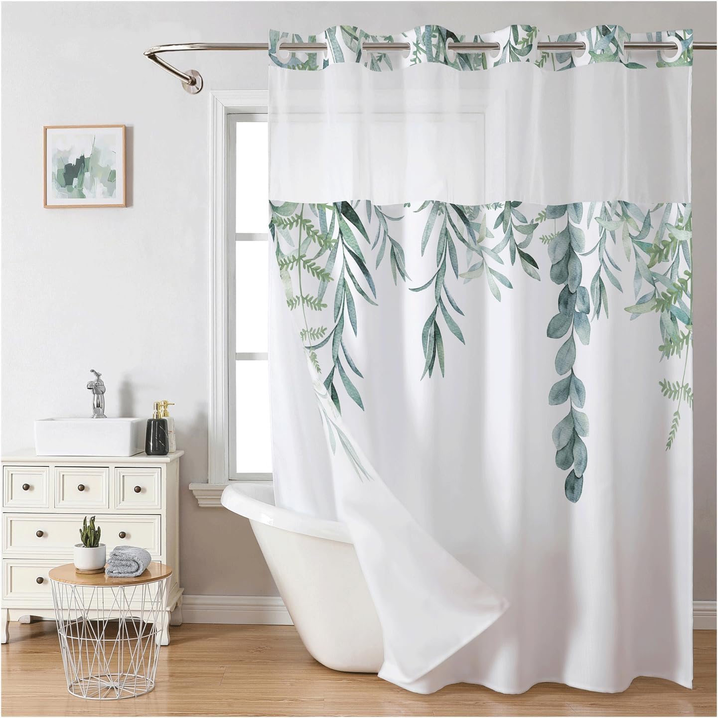 Snap In Shower Curtain
