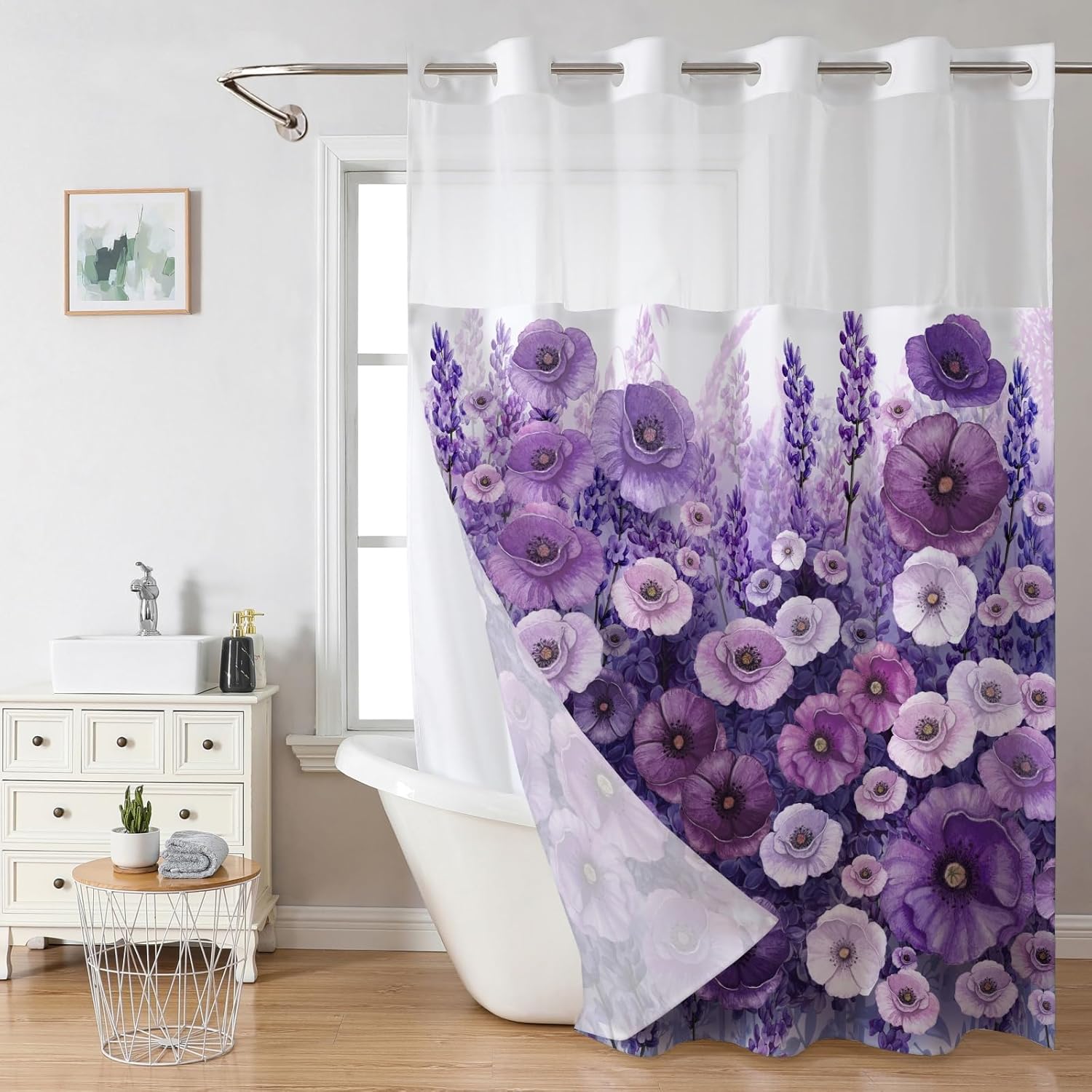 Snap In Shower Curtain