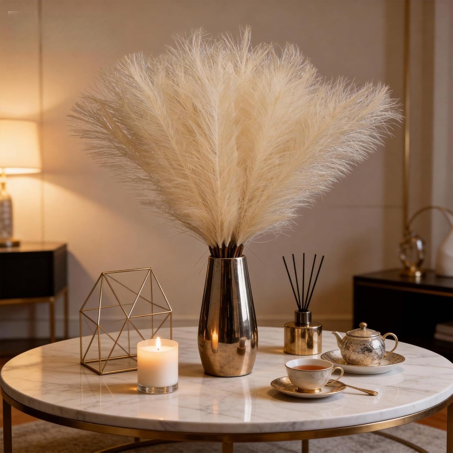 Faux Pampas Grass Decor