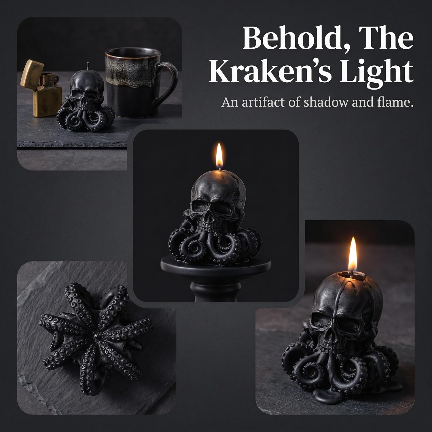Skull Octopus Skull Scented Candle(2 Pack)