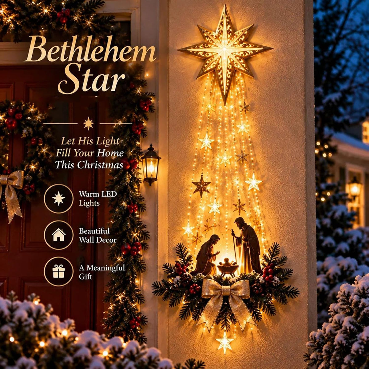Holy Night Christmas Light Decor