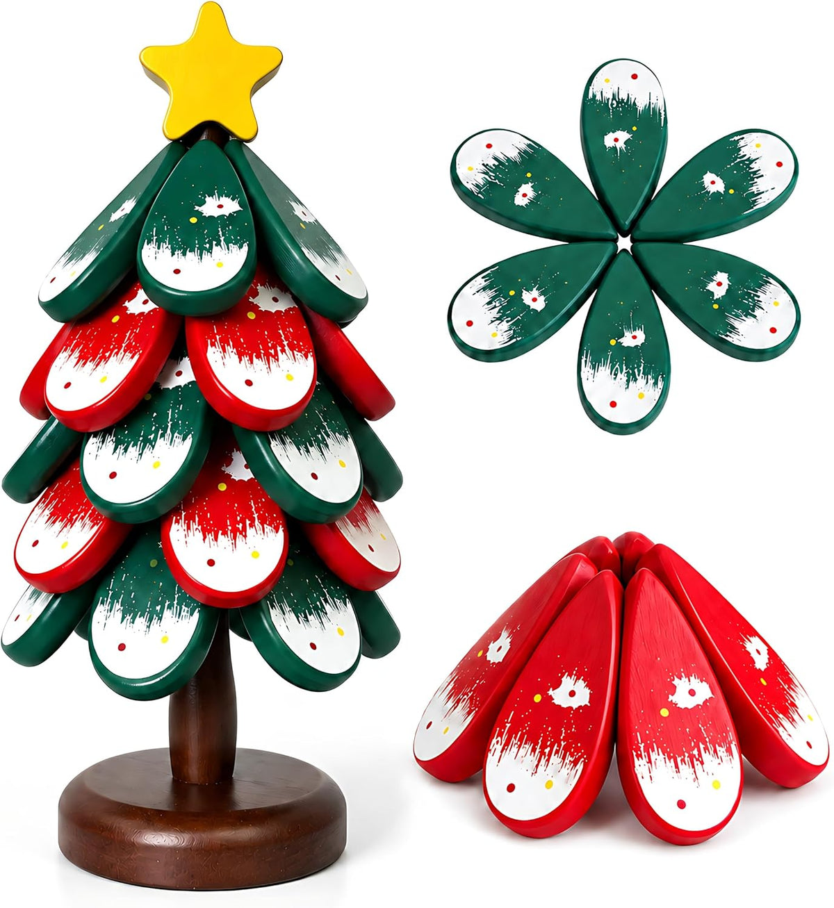 Christmas Tree Trivet & Coaster Set
