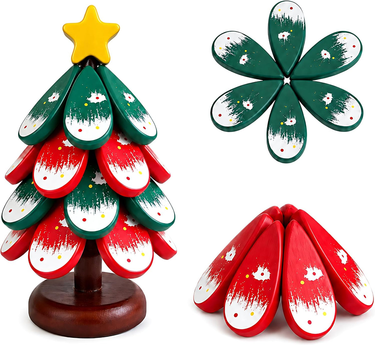 Christmas Tree Trivet & Coaster Set