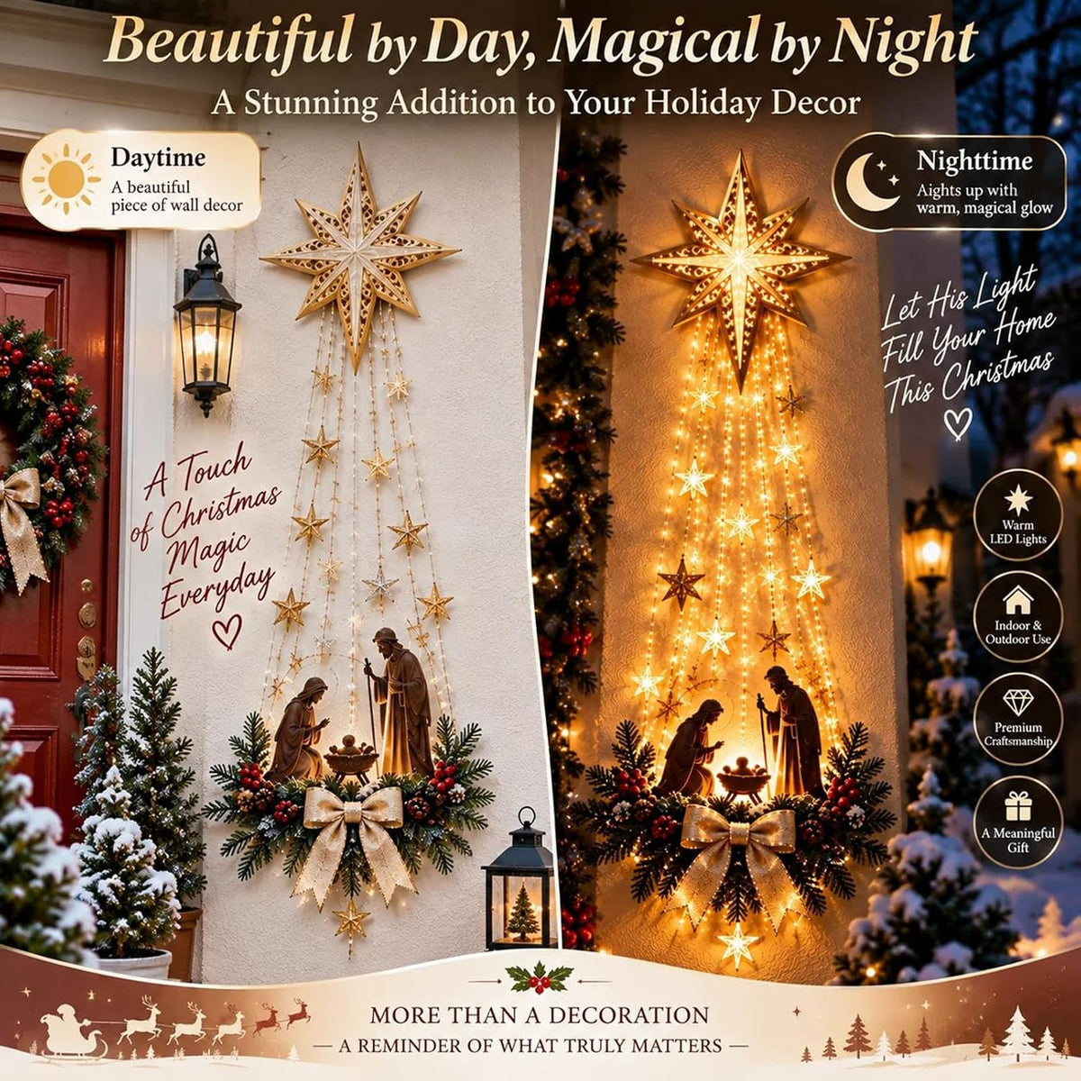 Holy Night Christmas Light Decor