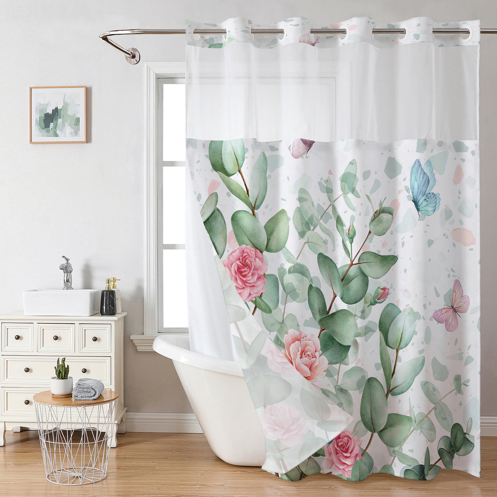 Snap In Shower Curtain