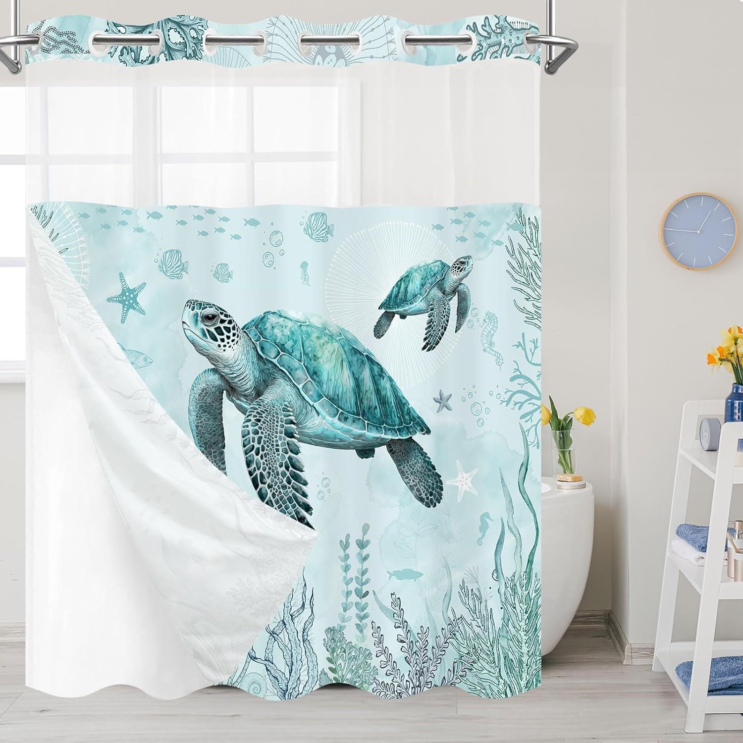 Snap In Shower Curtain