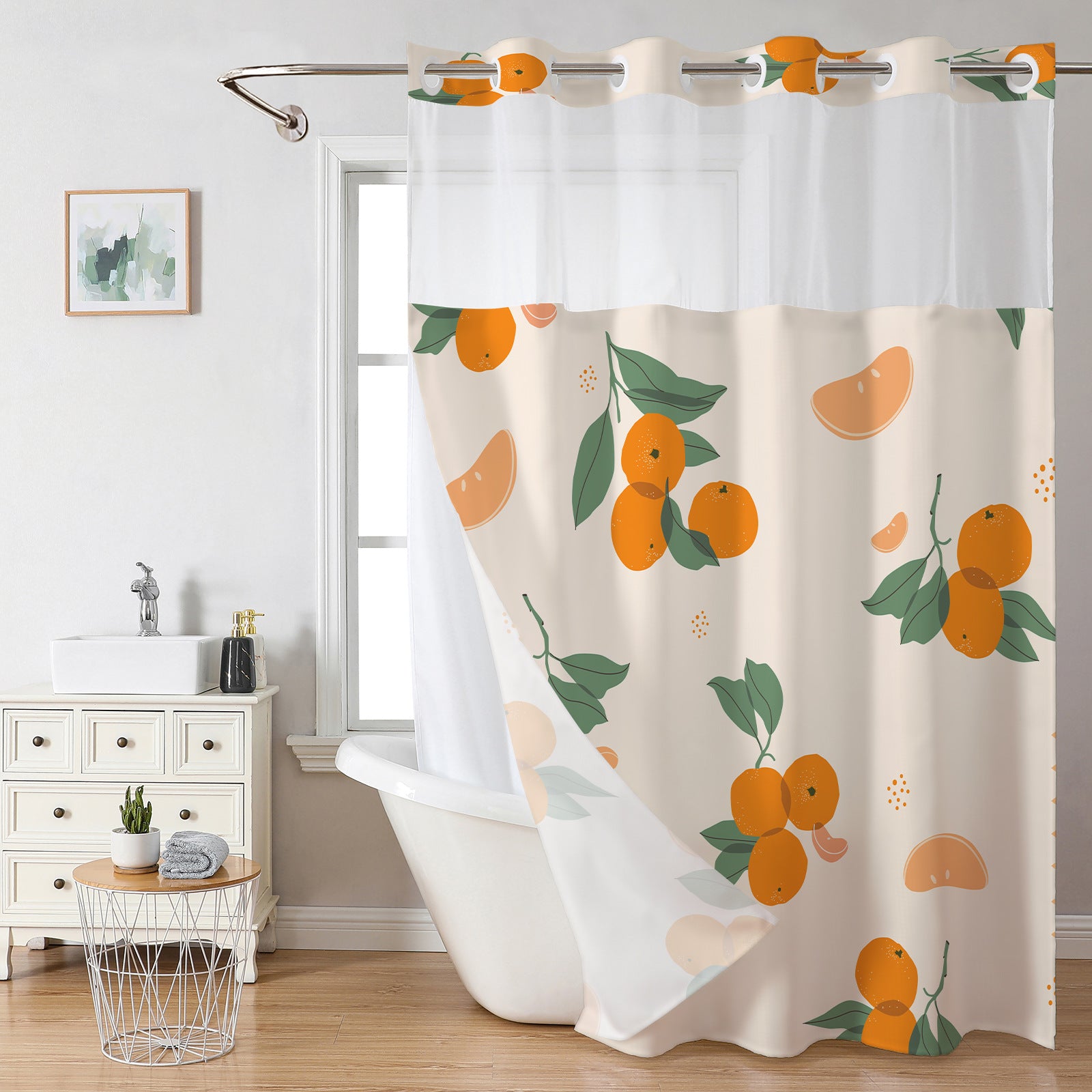 Snap In Shower Curtain