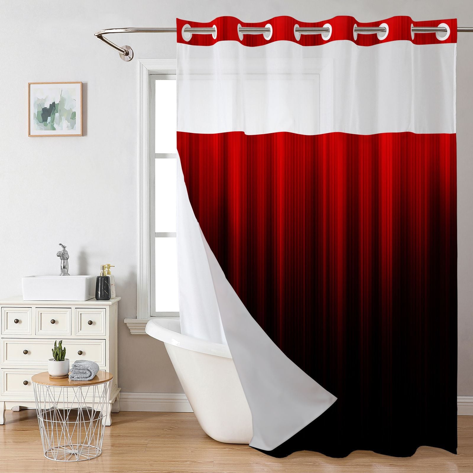 Snap In Shower Curtain