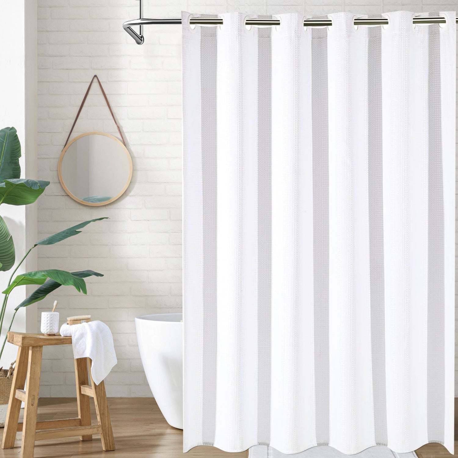 Snap In Shower Curtain