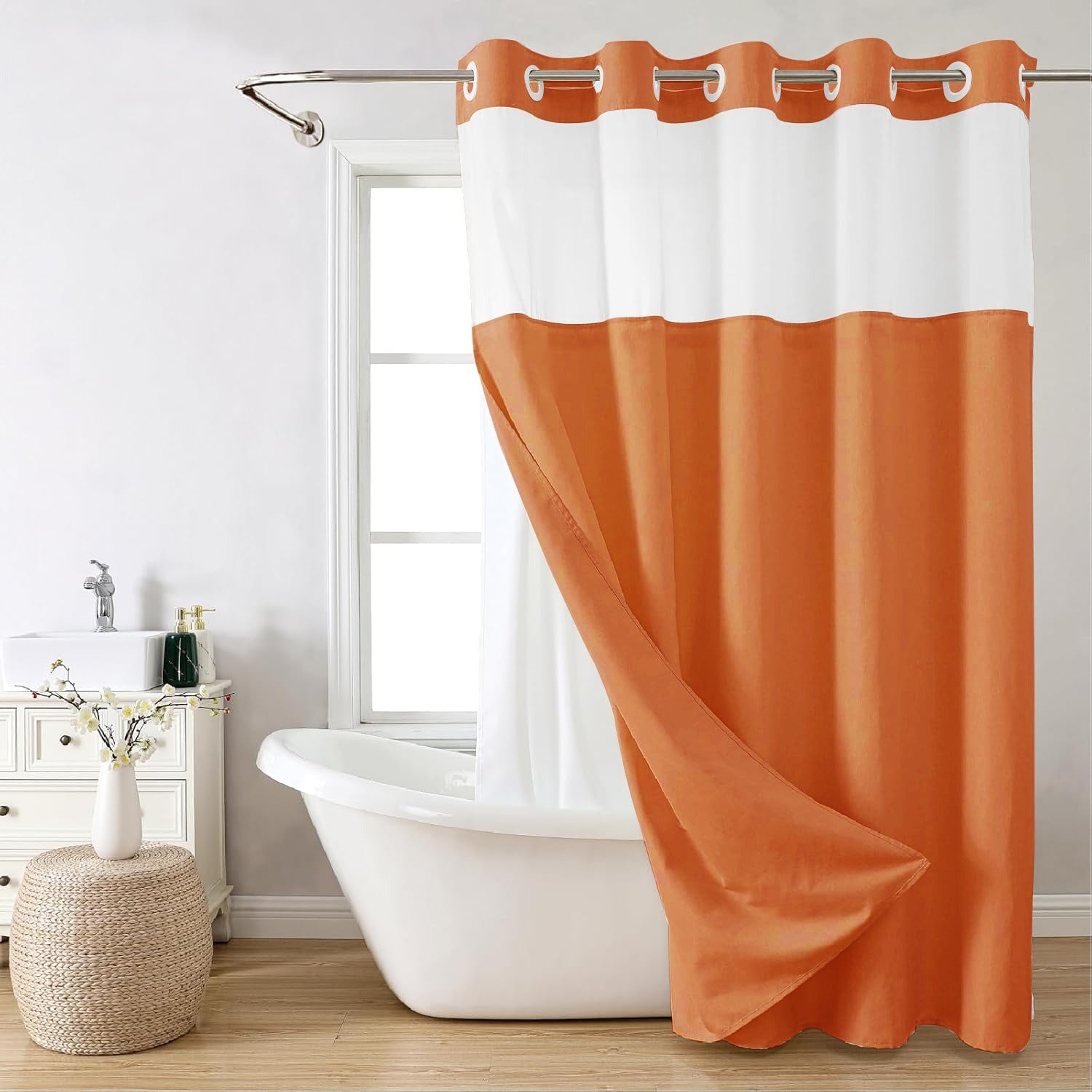 Snap In Shower Curtain