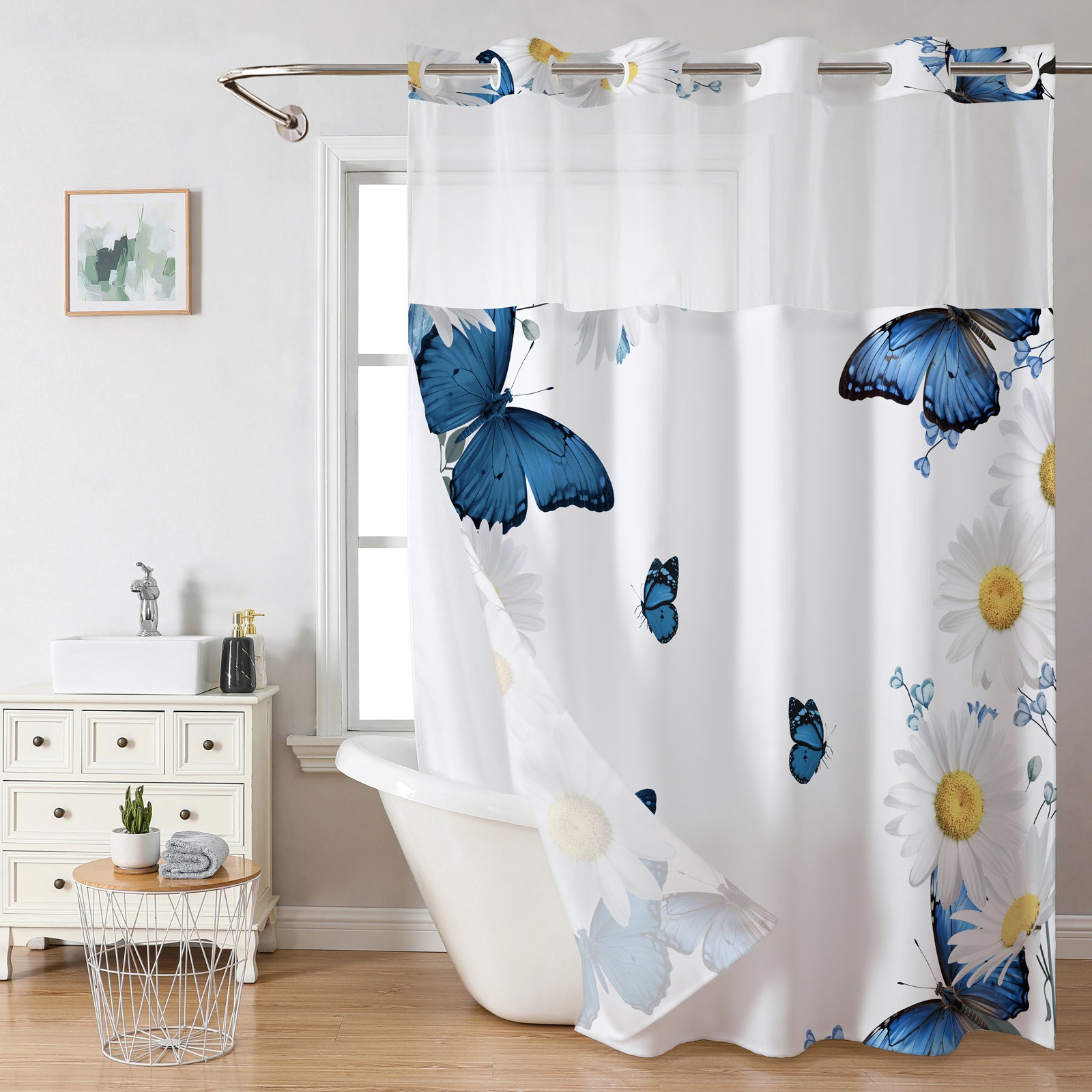 Snap In Shower Curtain