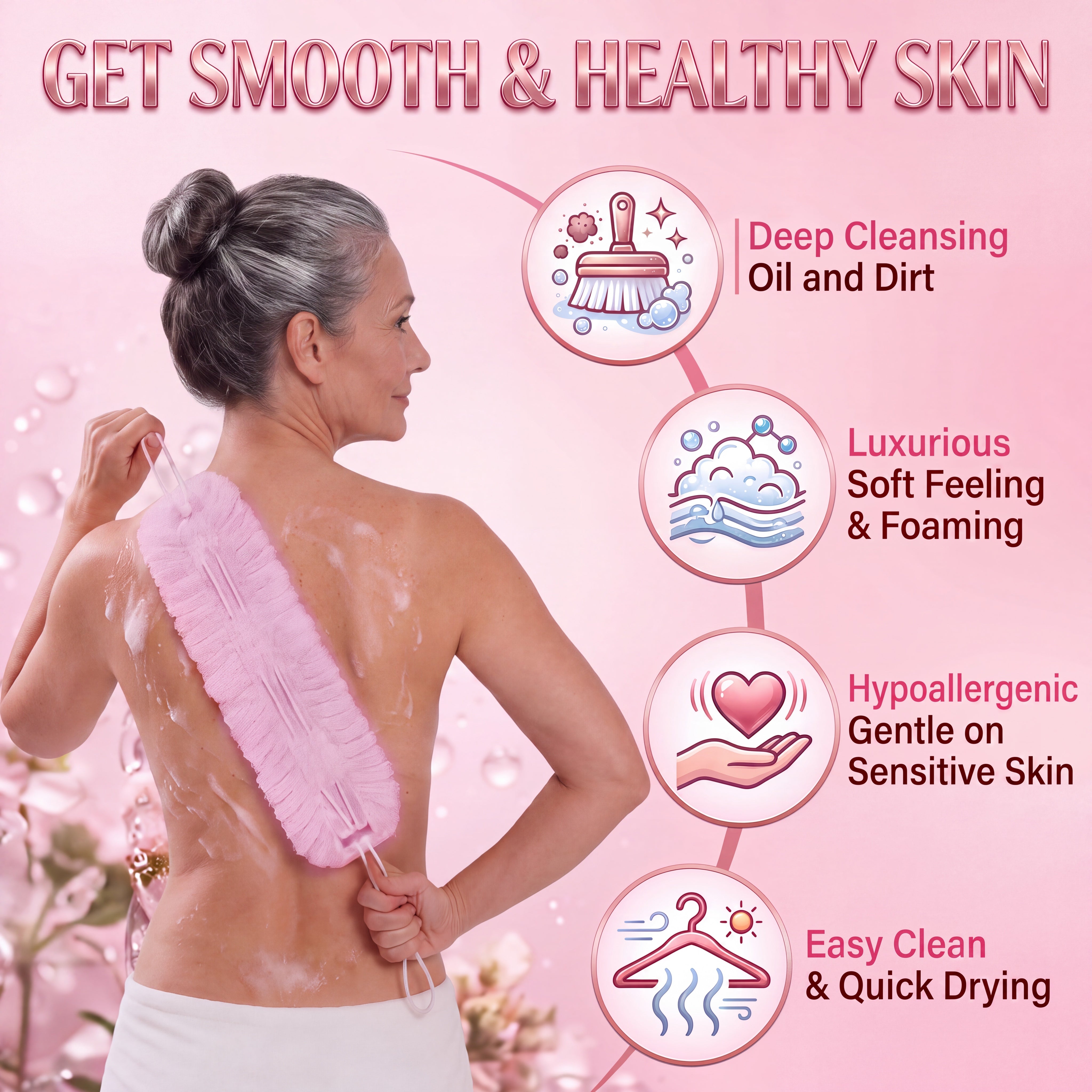 2 in 1 Exfoliating Net Body Scrubber