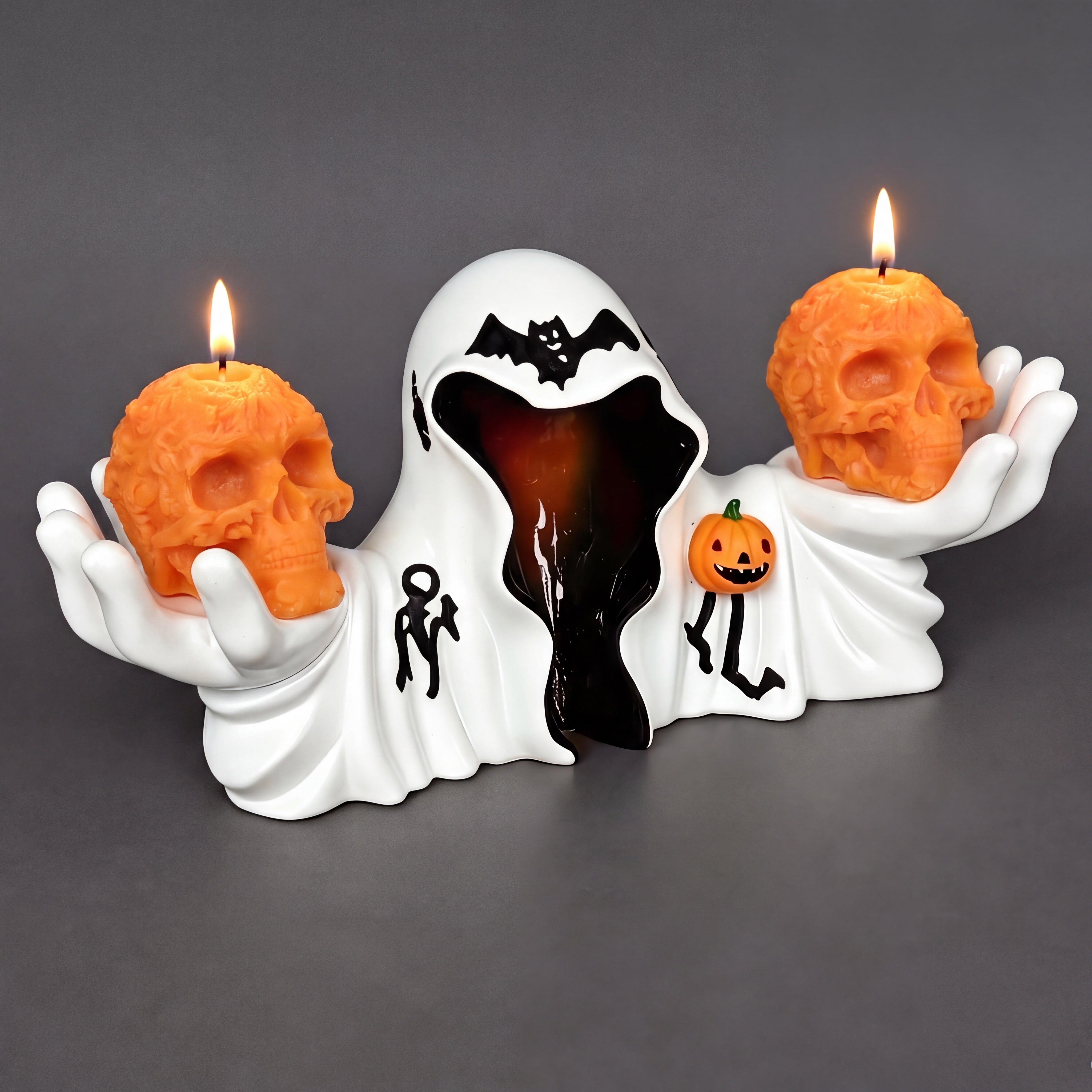 Hooded Reaper Dual Candle Holder