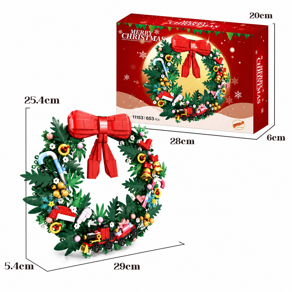Merry Brick Christmas Wreath Set
