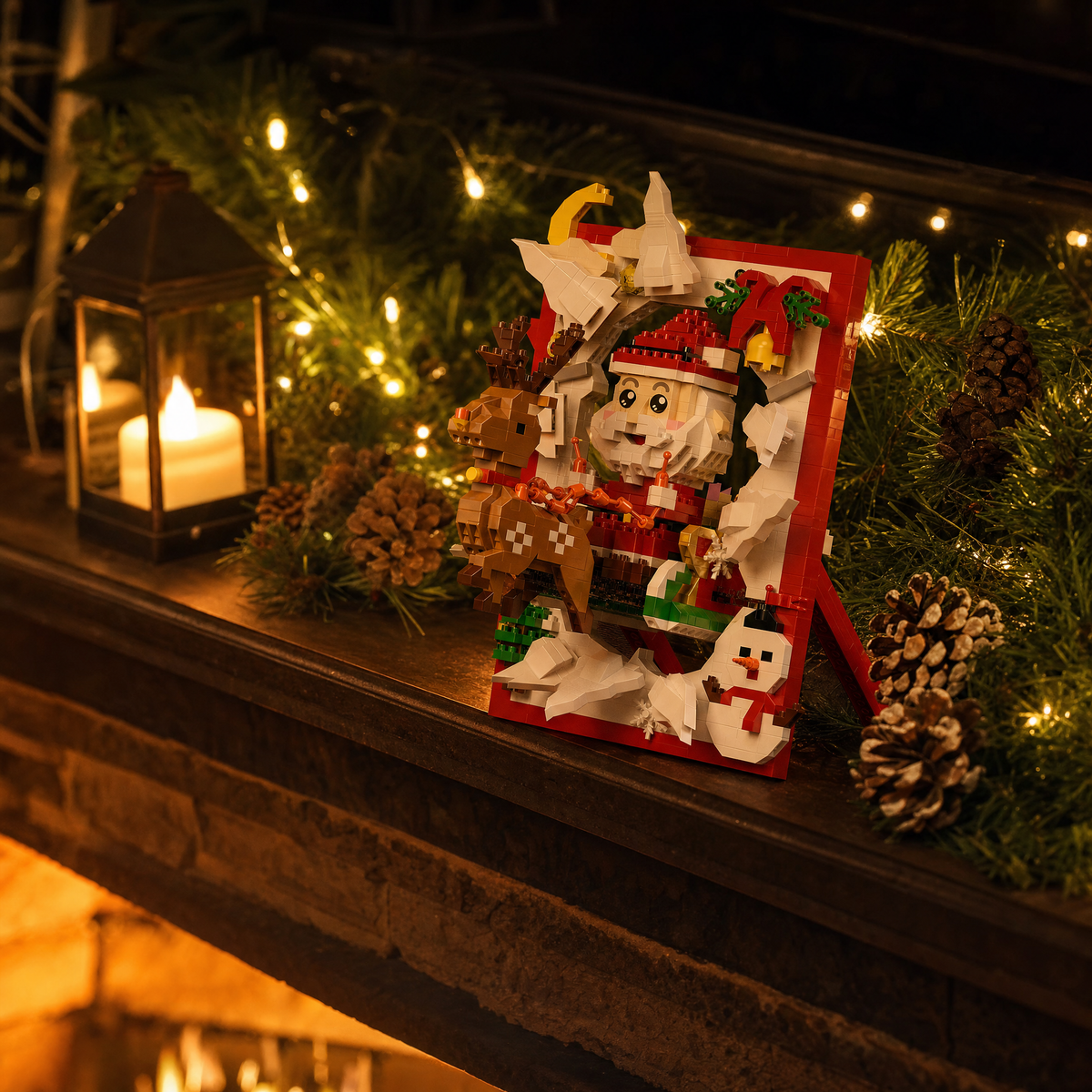 Santa's Night Flight 3D Frame