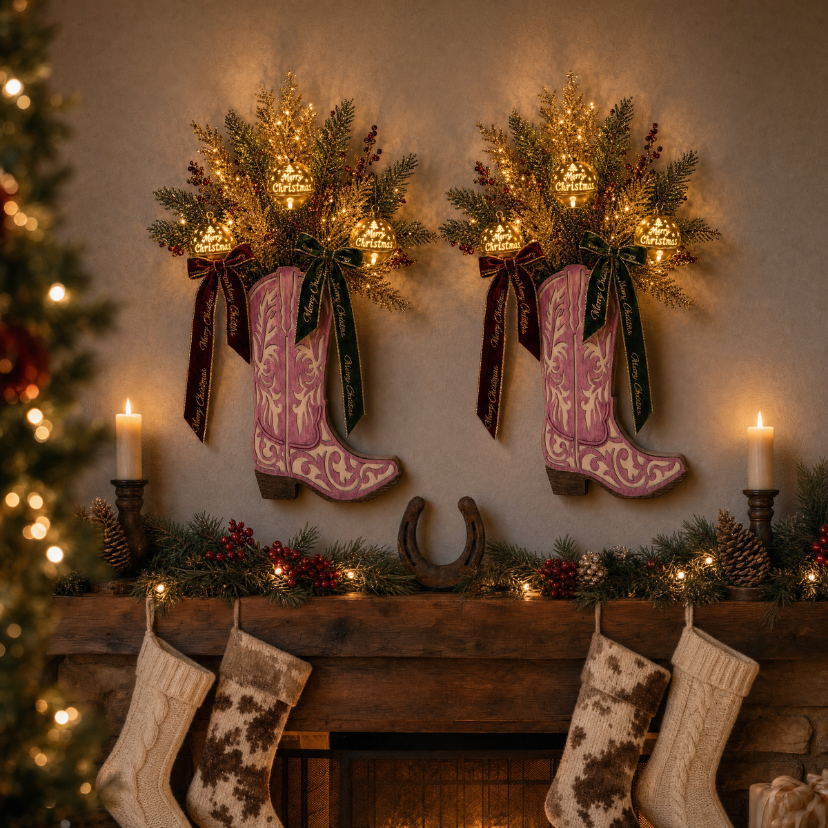 Boots & Blooms Wall Planter (Xmas Edition)
