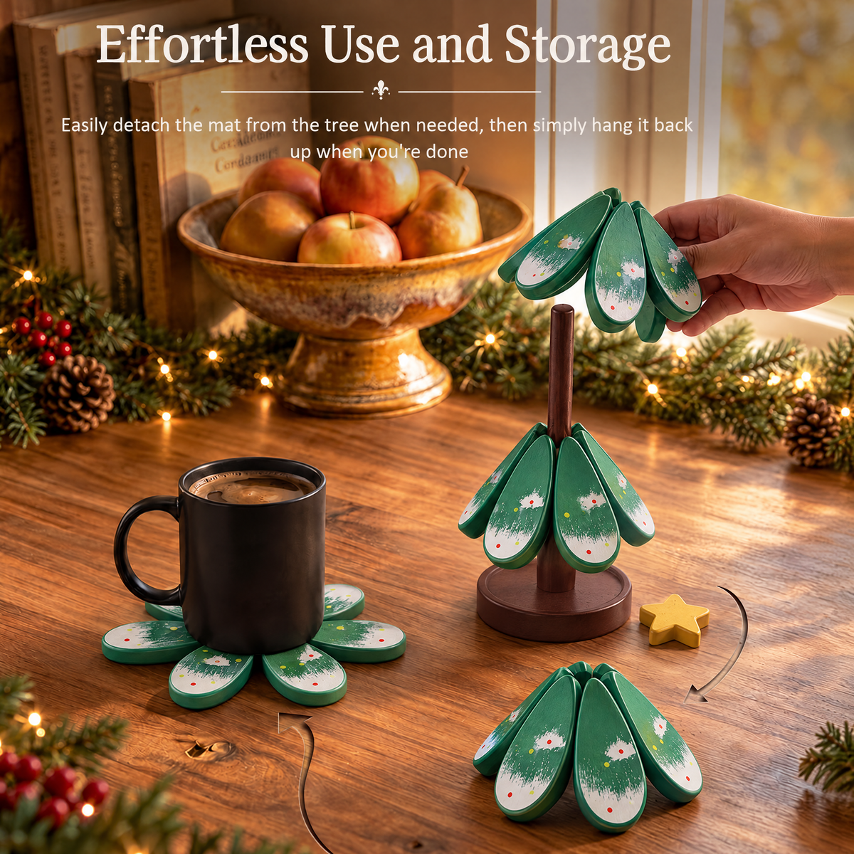 Christmas Tree Trivet & Coaster Set