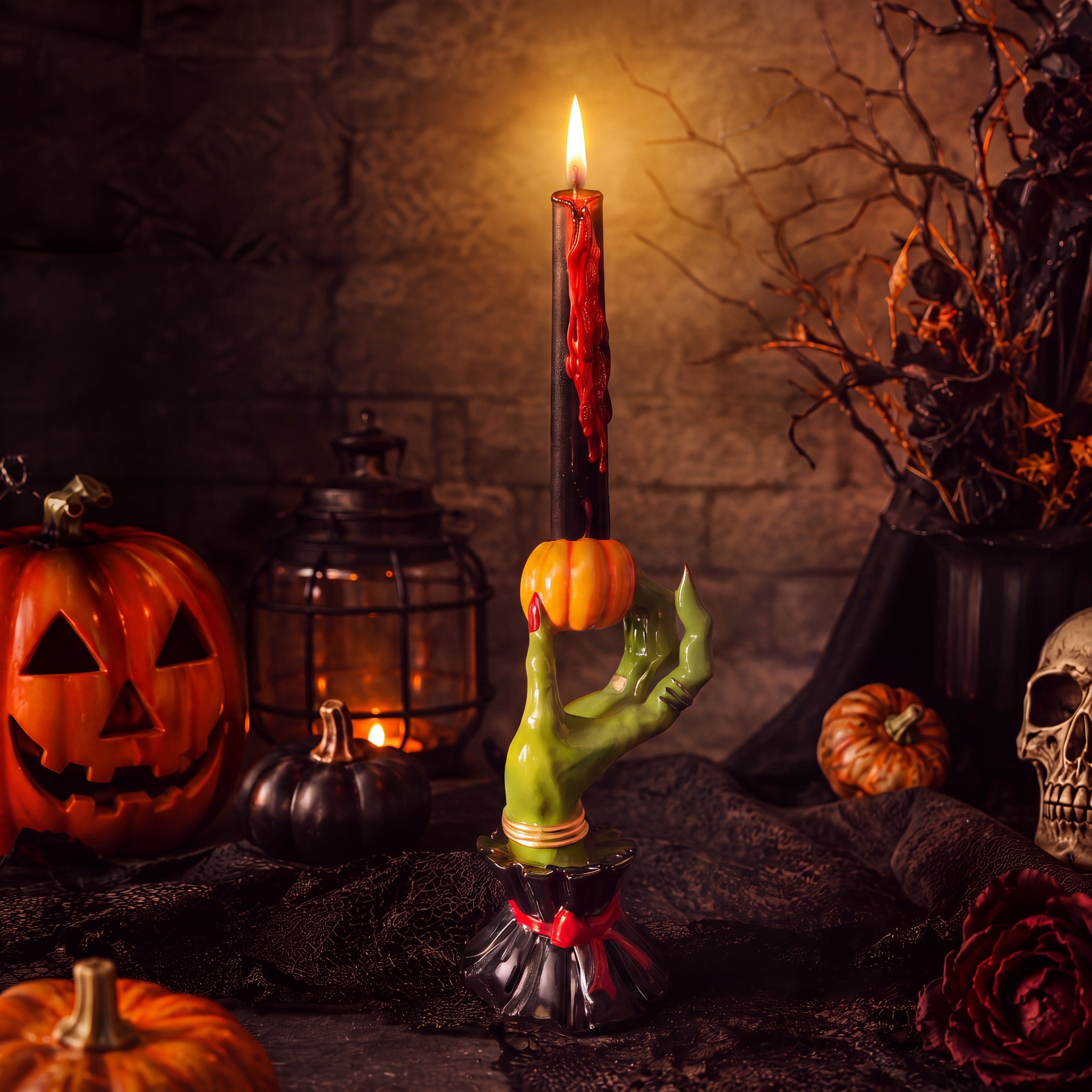 Sorceress Grasp Candlestick Holder (10")