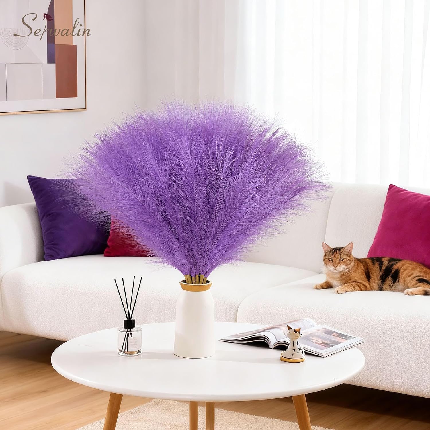Faux Pampas Grass Decor