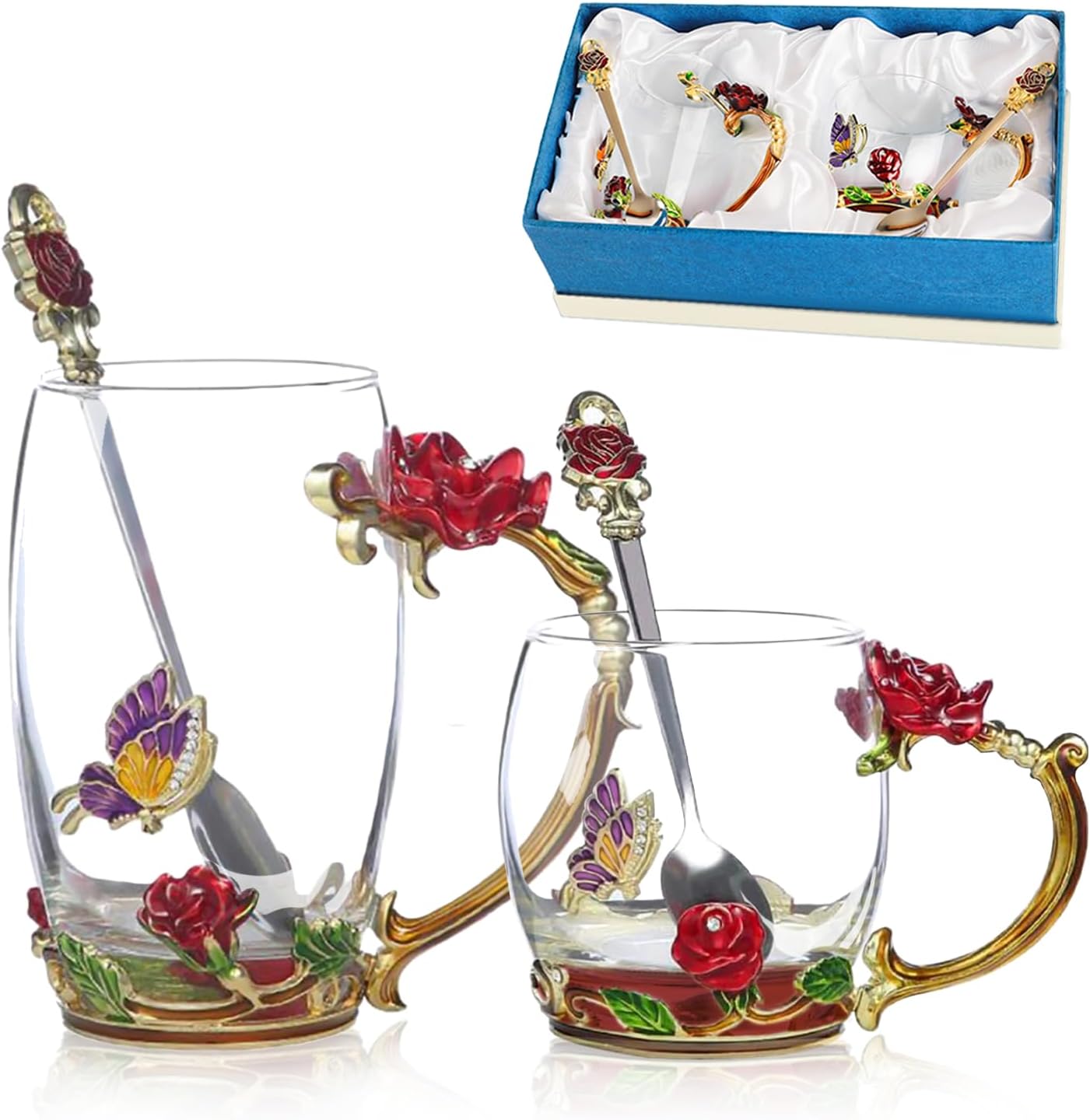 DUMVOIN tea cup set - Red Rose