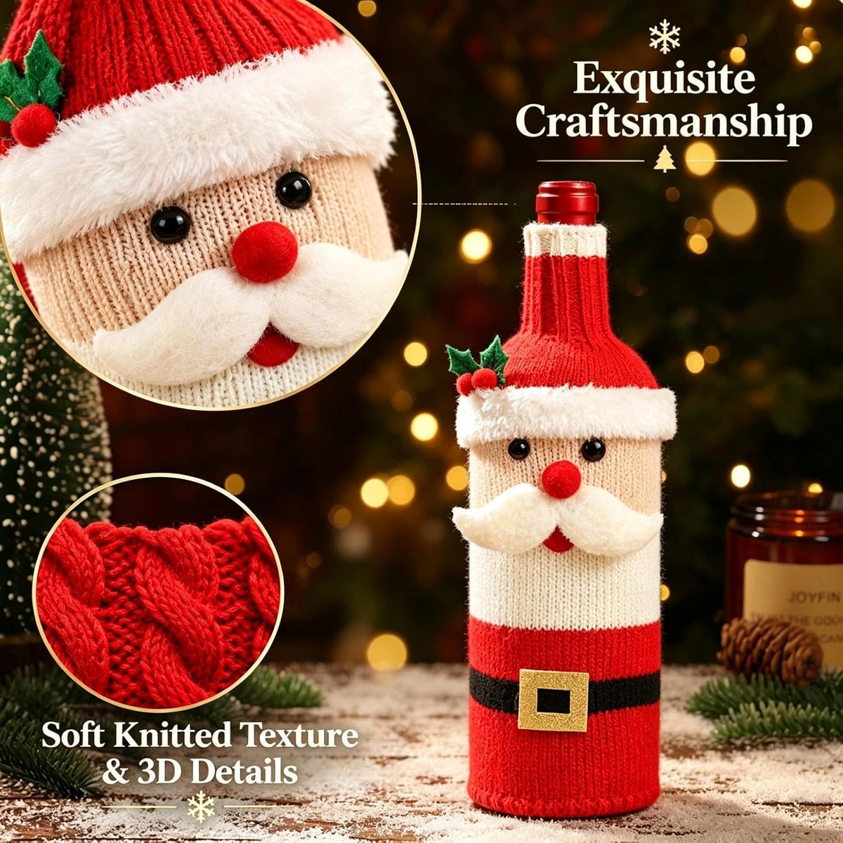 Christmas Sweater Wine Bottle Covers (Set of 5)