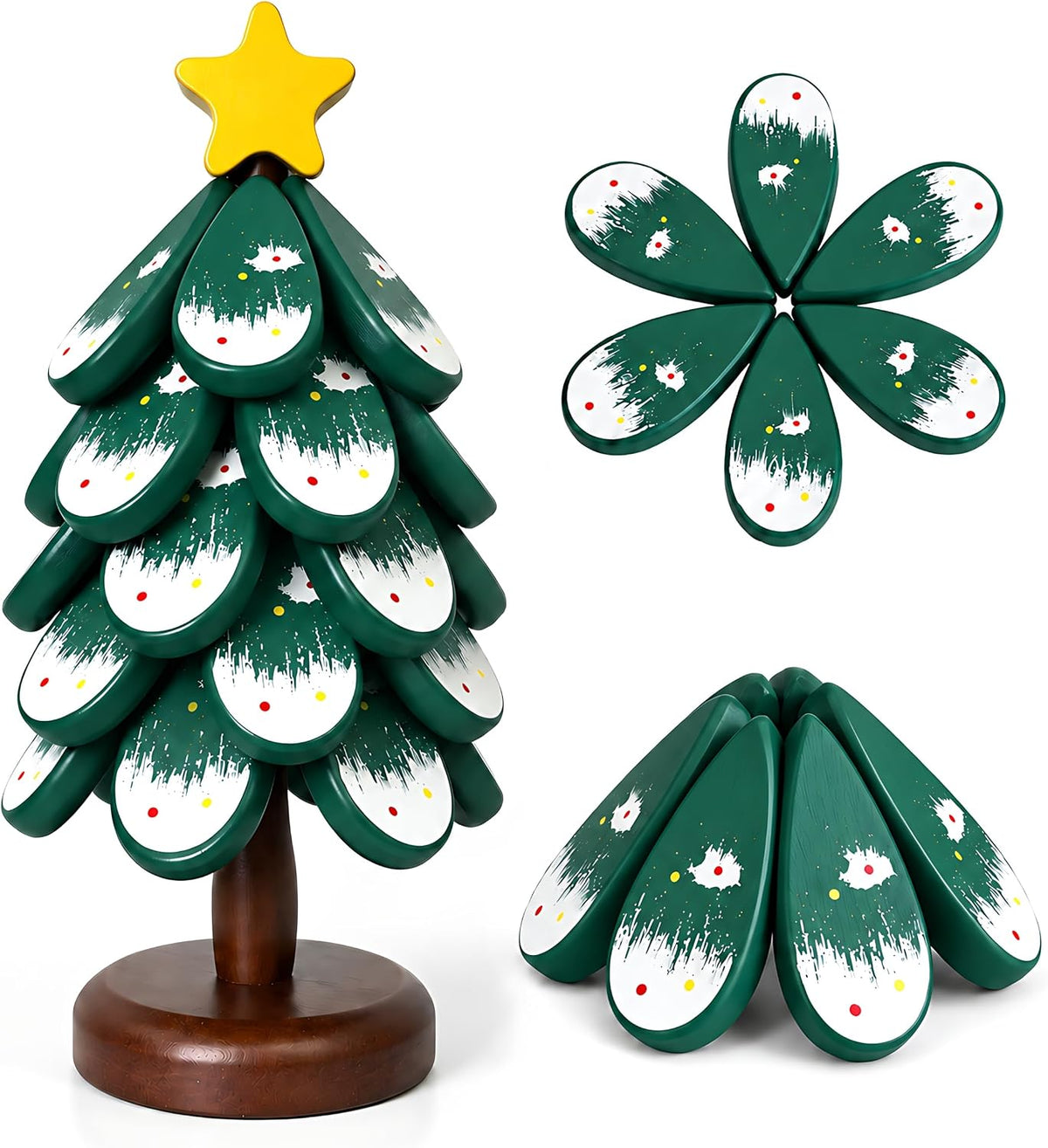 Christmas Tree Trivet & Coaster Set