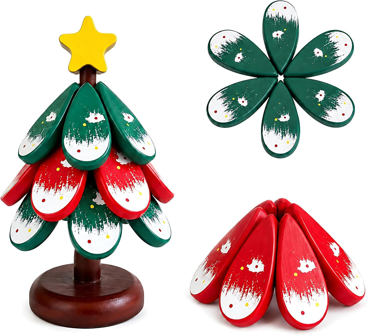 Christmas Tree Trivet & Coaster Set