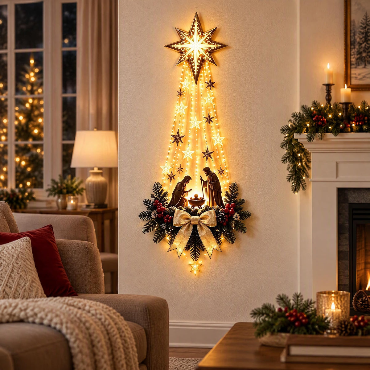 Holy Night Christmas Light Decor
