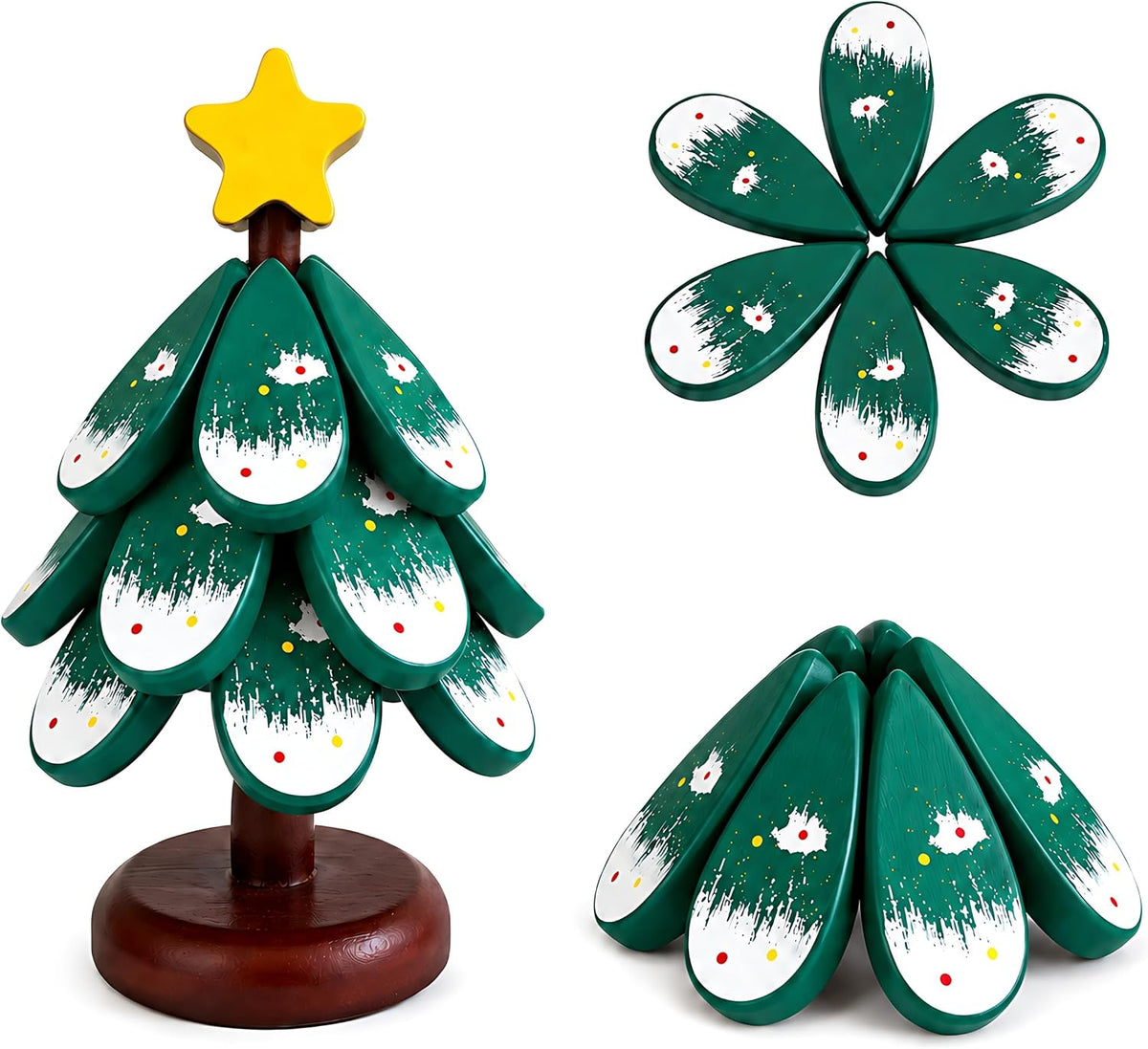 Christmas Tree Trivet & Coaster Set