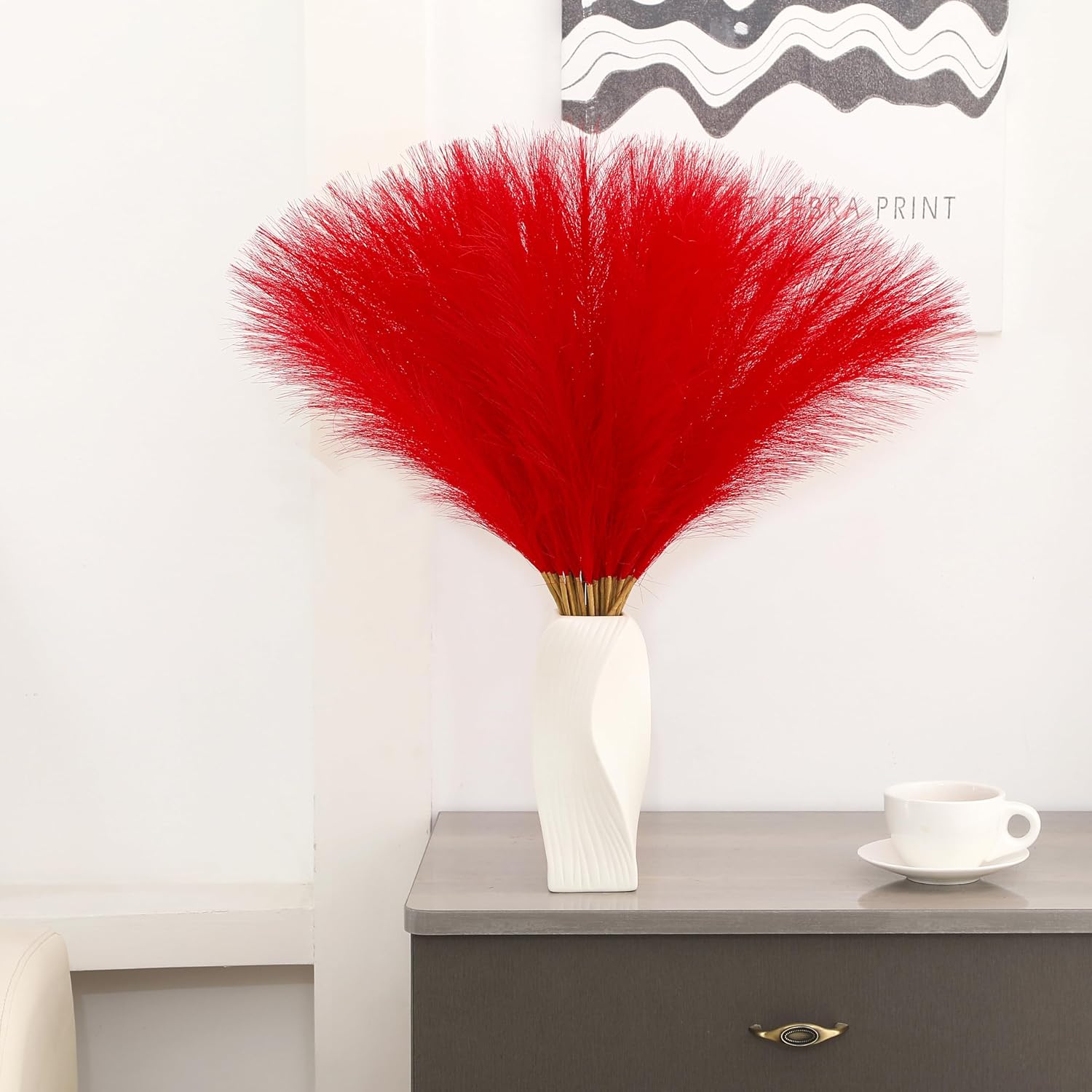 Faux Pampas Grass Decor