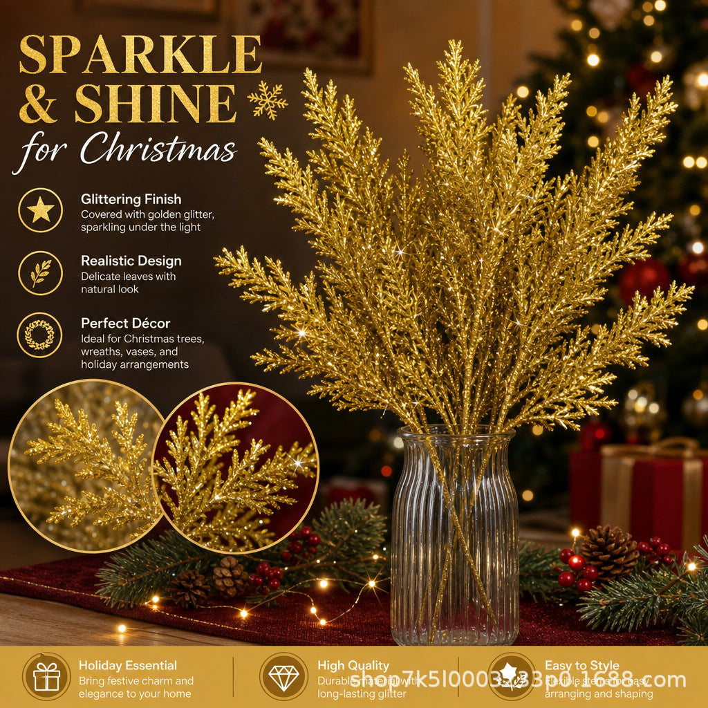 Glittering Stardust Christmas Branches 10pcs