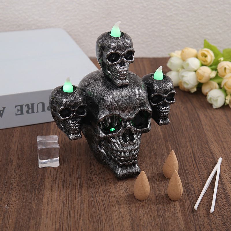 Skeleton Skull Candlestick Holder(2 Pack)