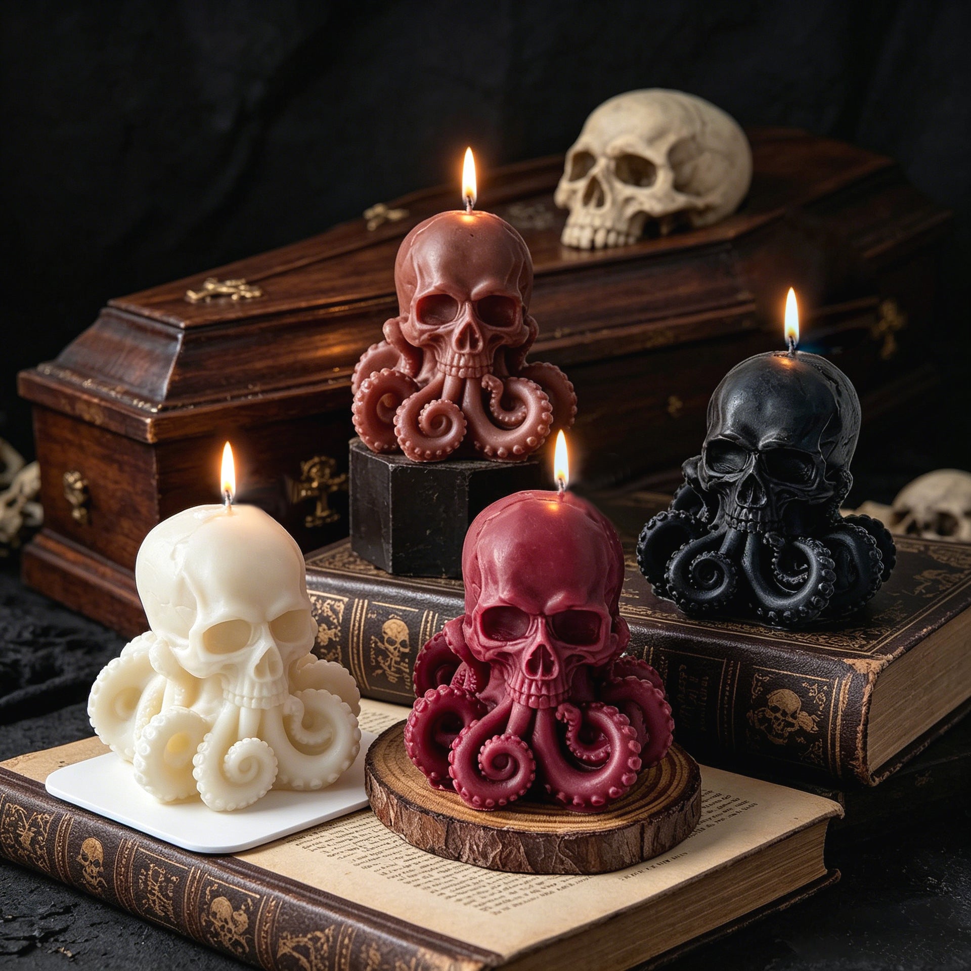 Skull Octopus Skull Scented Candle(2 Pack)