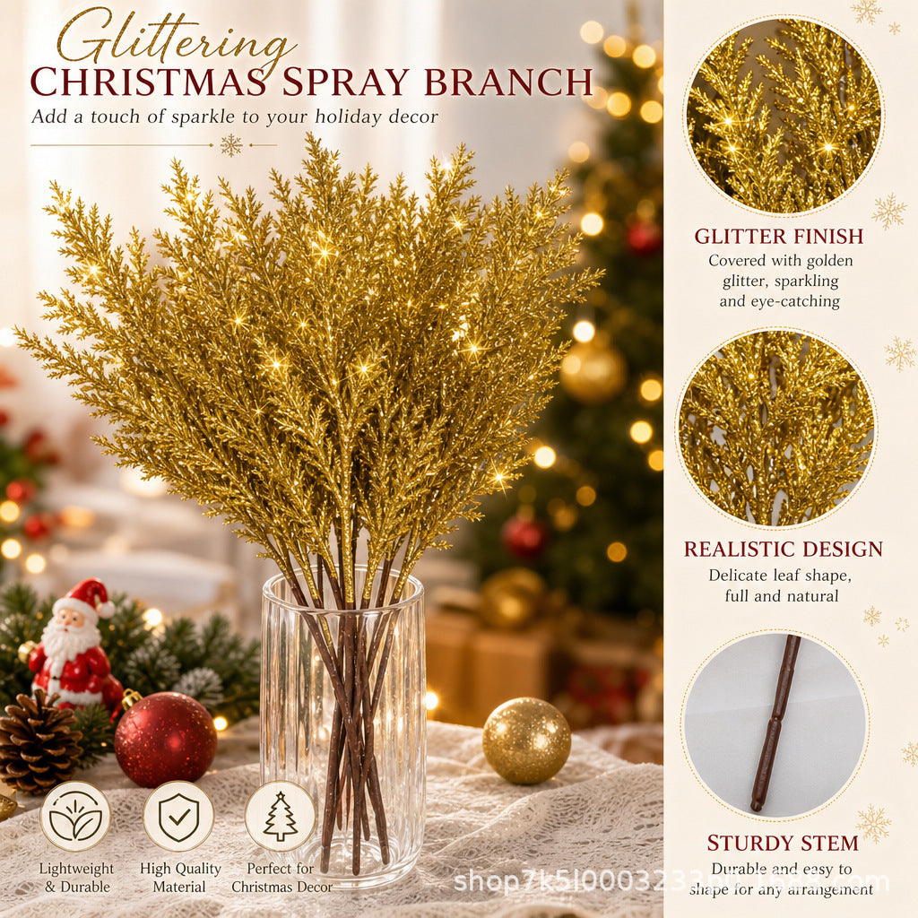 Glittering Stardust Christmas Branches 10pcs