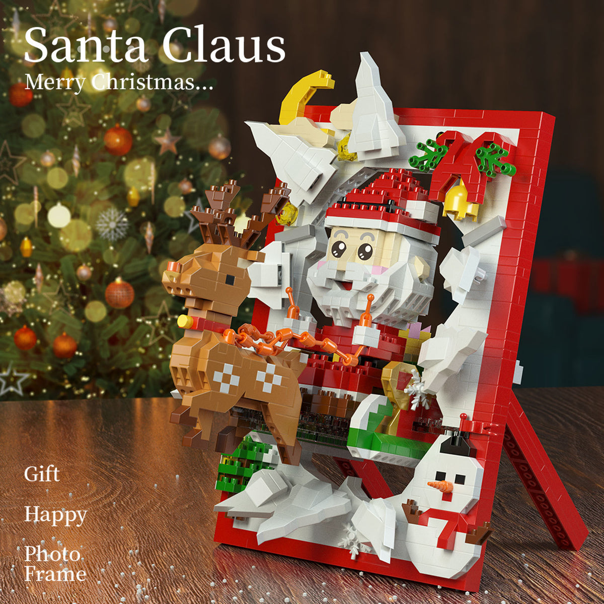Santa's Night Flight 3D Frame