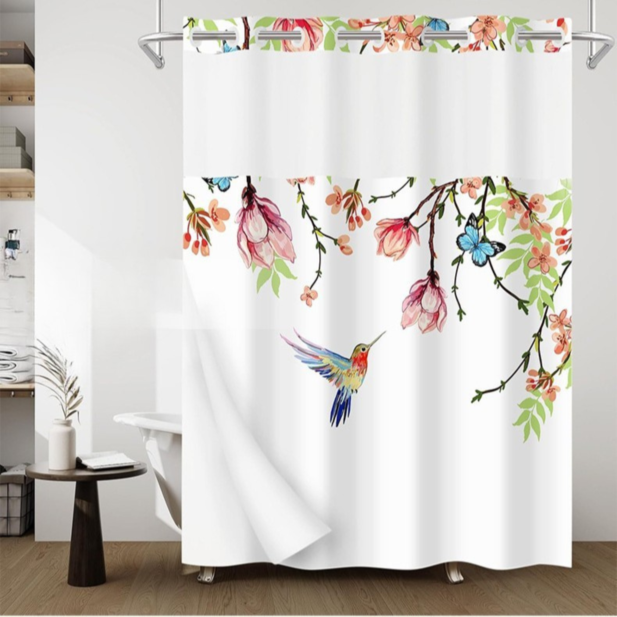 (Size Variants)Snap In Shower Curtain