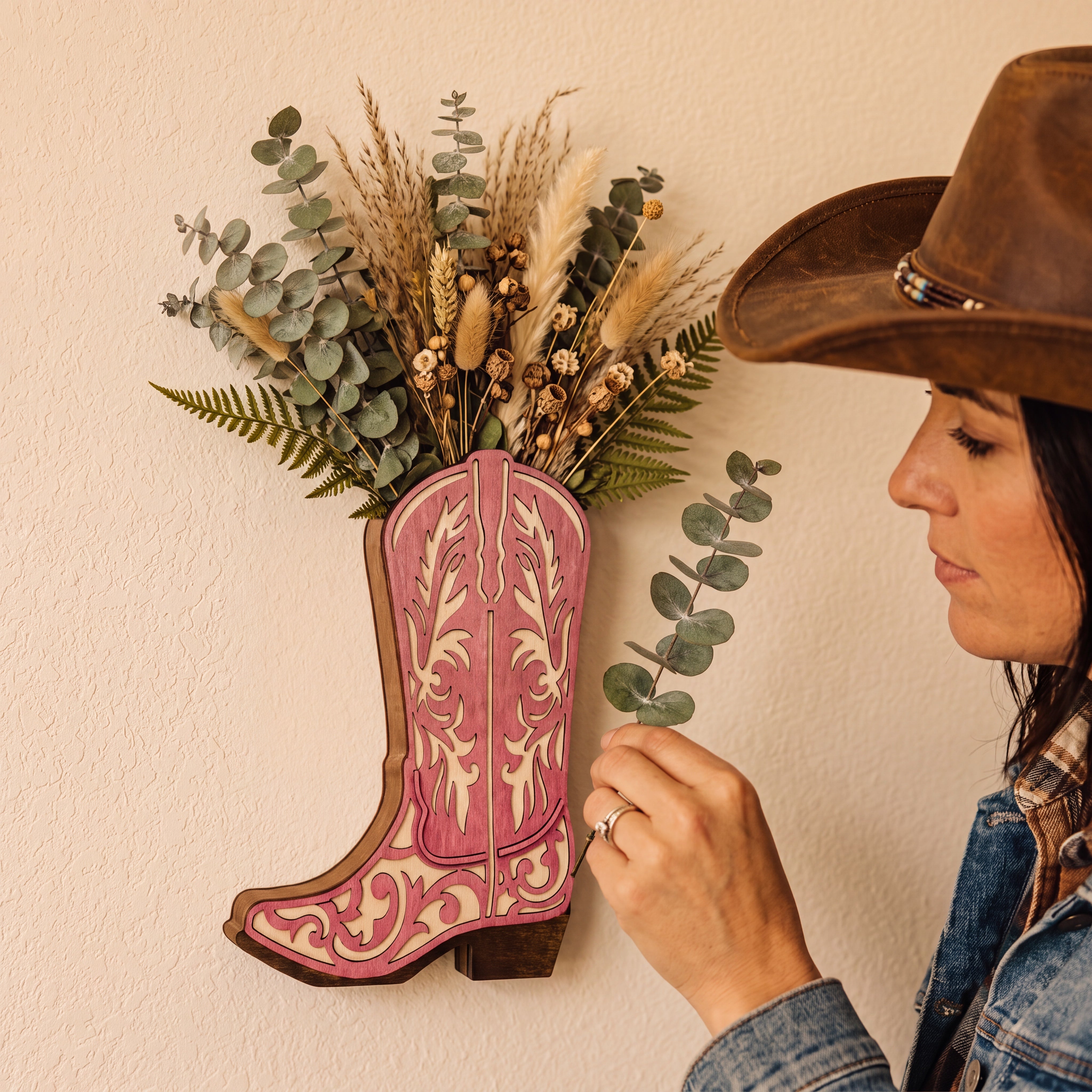 Boots & Blooms Wall Planter