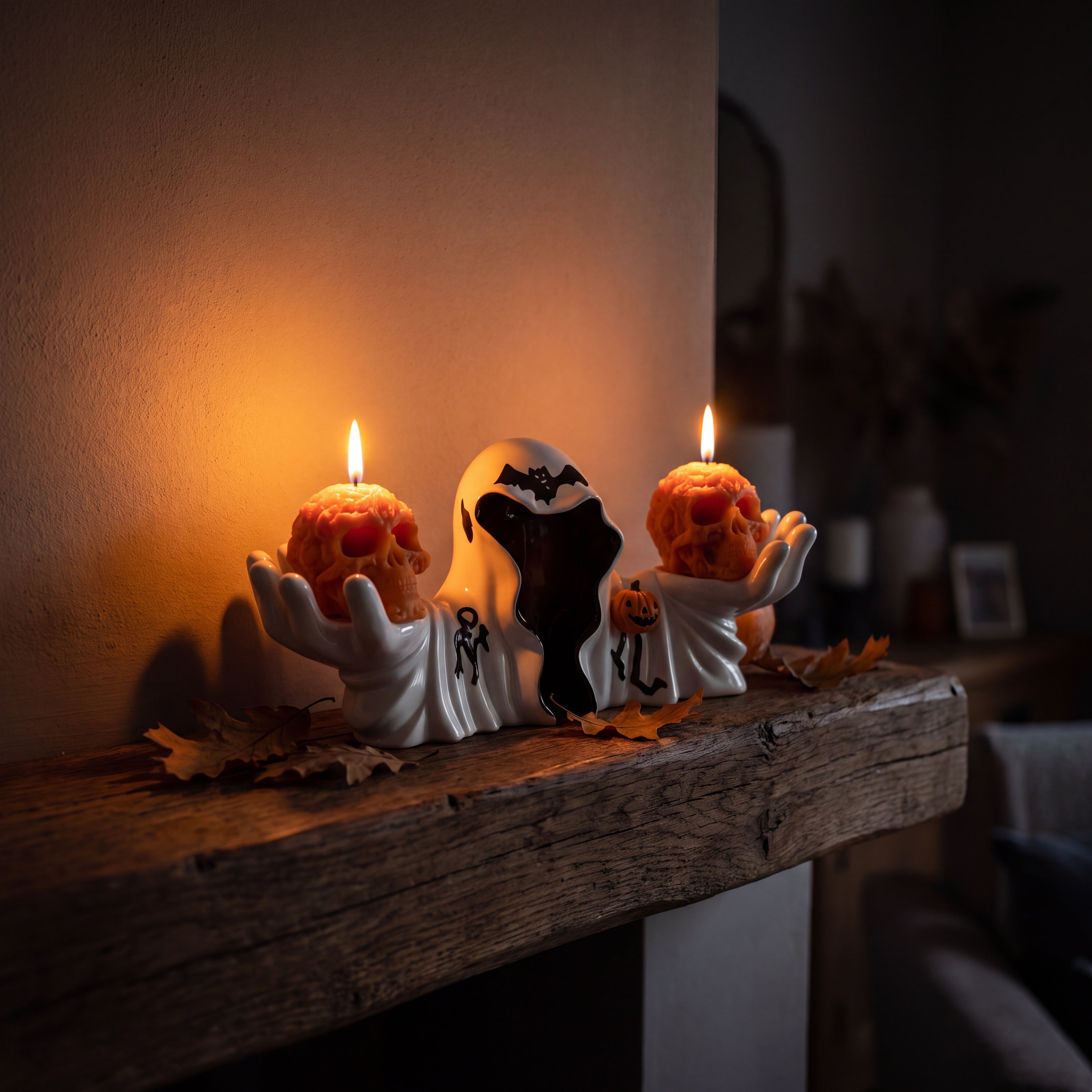 Hooded Reaper Dual Candle Holder