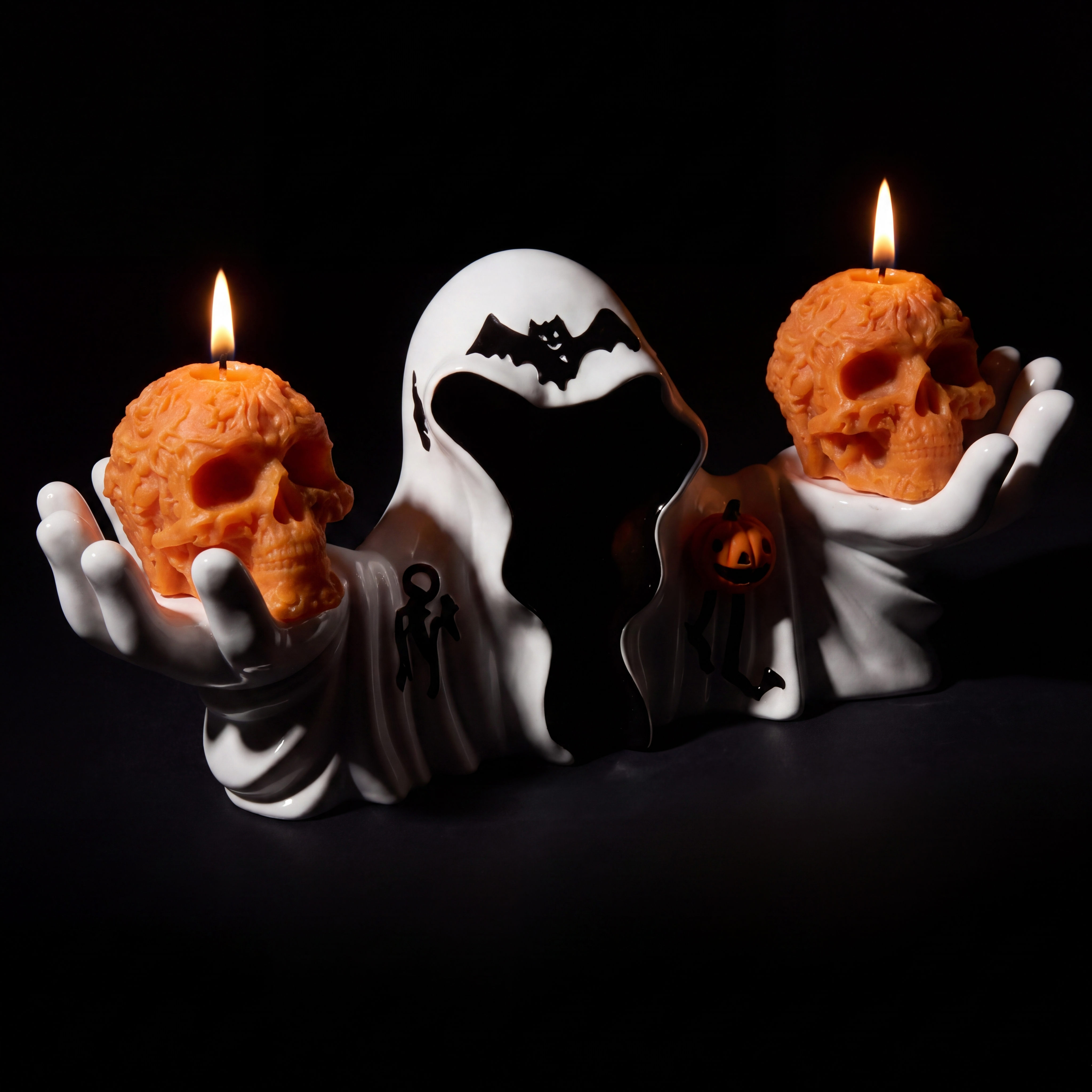 Hooded Reaper Dual Candle Holder