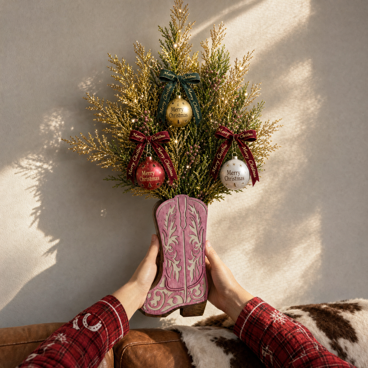 Boots & Blooms Wall Planter (Xmas Edition)