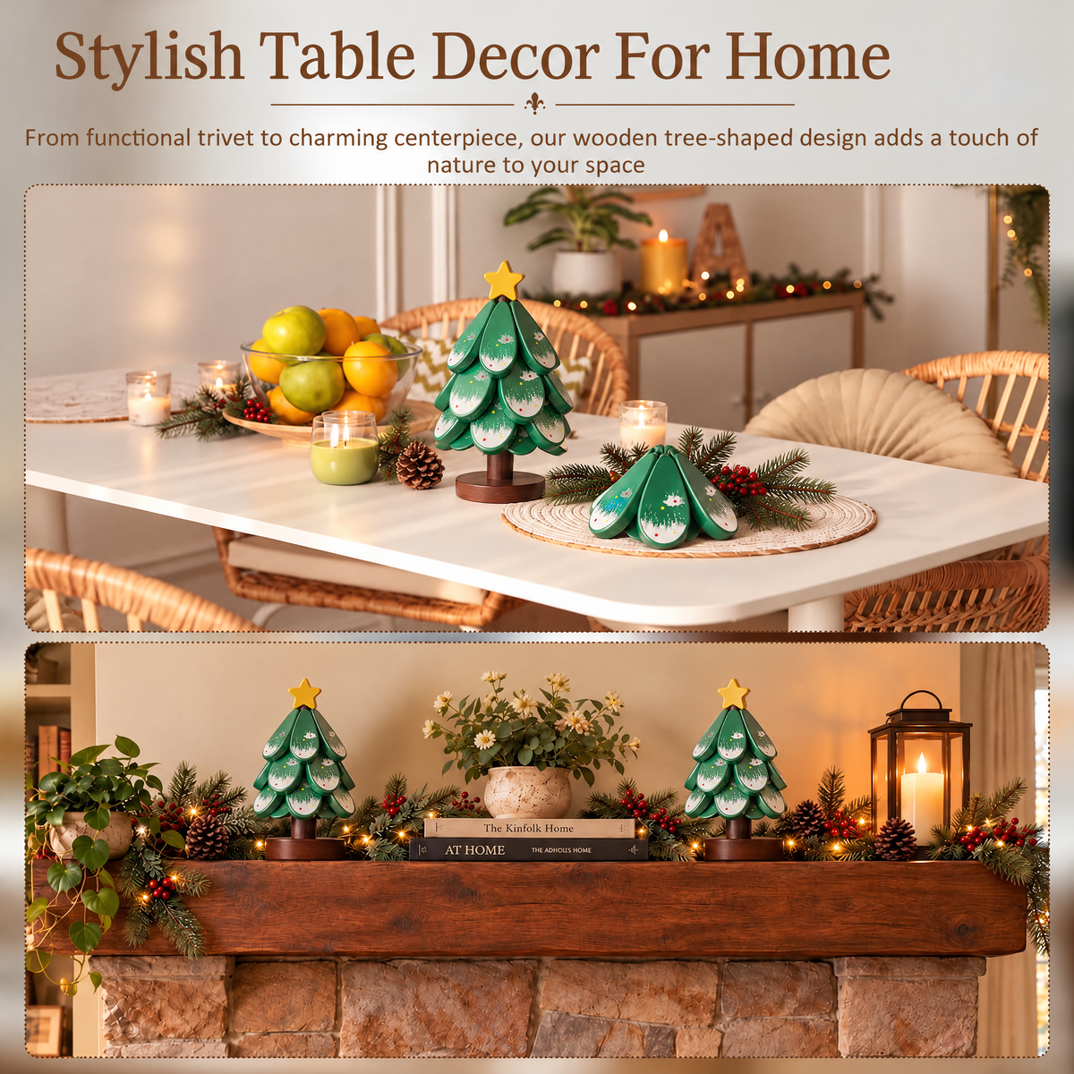 Christmas Tree Trivet & Coaster Set