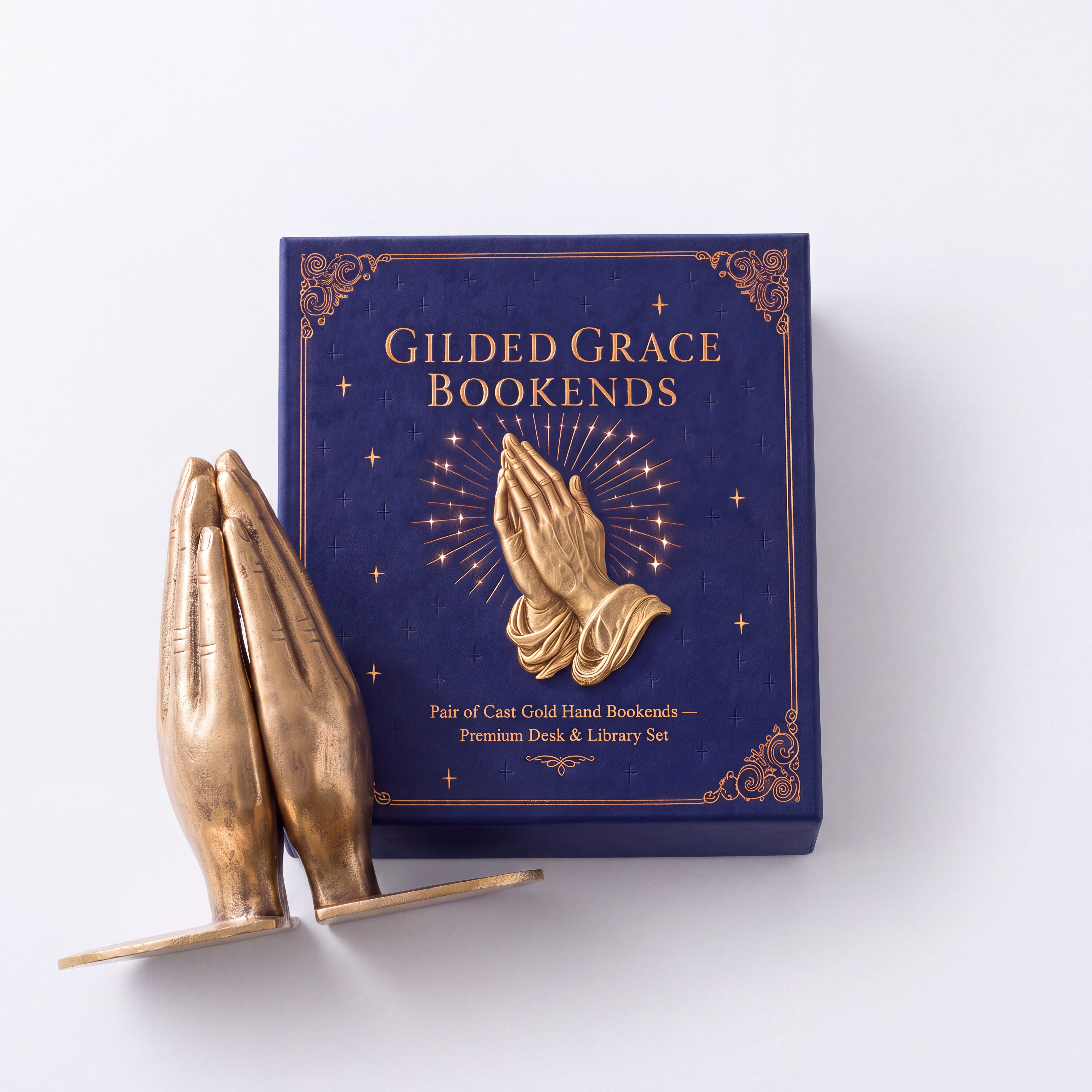Gilded Grace Bookends