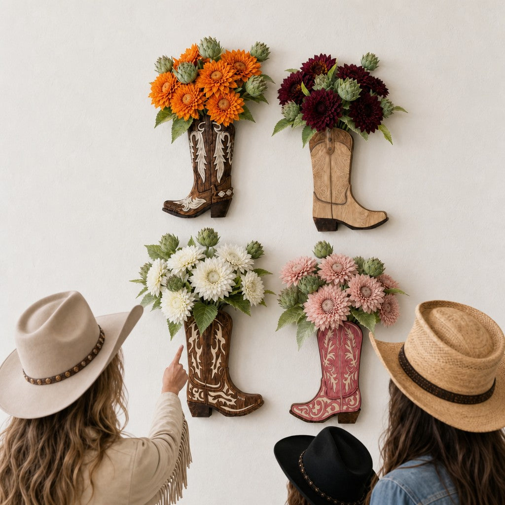 Boots & Blooms Wall Planter