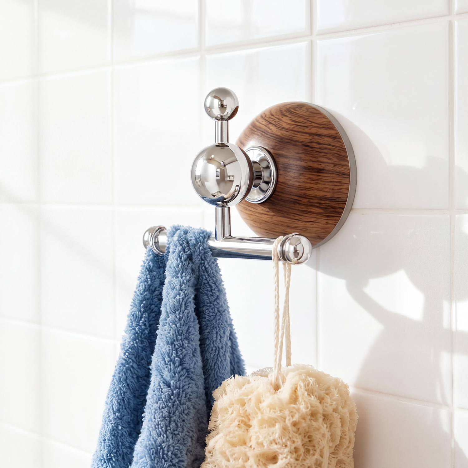 Wood Grain Suction Cup Hook(2 Pack)
